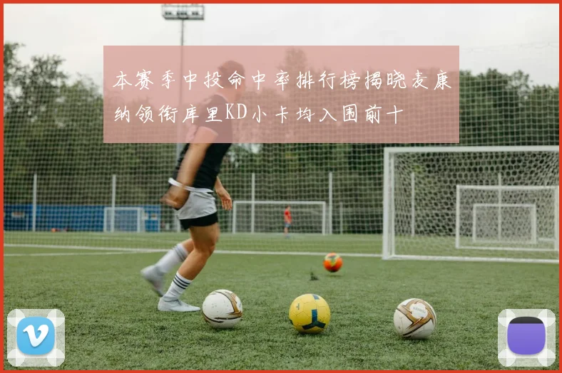 本赛季中投命中率排行榜揭晓麦康纳领衔库里KD小卡均入围前十